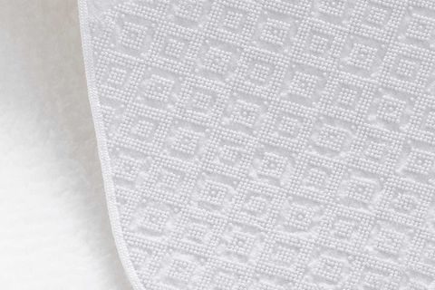 YIKANABİLİR KAYDIRMAZ TABAN POST PELUŞ HALI , BEYAZ, 75 X 100