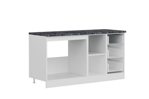 MİNAR 160 CM MUTFAK DOLABI BEYAZ DORE 160-D1-ALT MODÜL