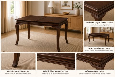RUSTİK MUTFAK MASASI, 140 CM