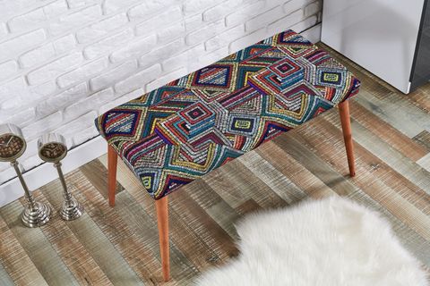 ETNİK DESENLİ BENCH, GÜRGEN AYAK