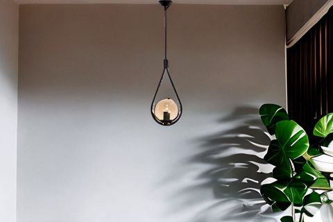 GZHOME NAZAR TEKLİ AVİZE, SİYAH, BAL CAMLI