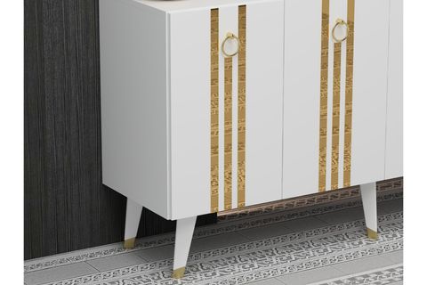 IŞIL KONSOL, BEYAZ ALTIN, 150 CM