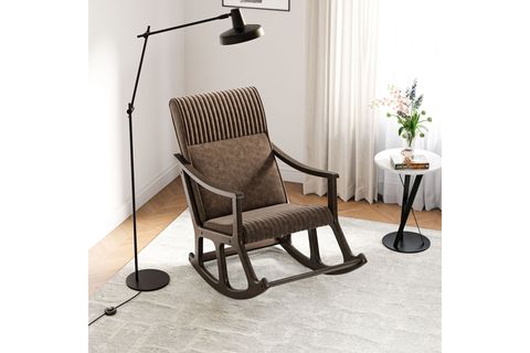 COZY PLUS SALLANAN SANDALYE, KAHVERENGİ MİNDER, CEVİZ AYAK
