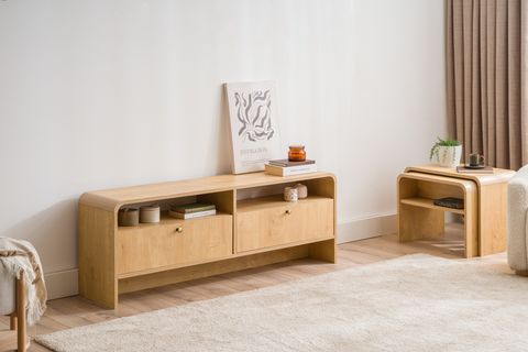 GİRONA TV SEHPASI, MEŞE, 140 CM