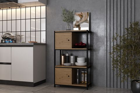 BKC ÇOK AMAÇLI DOLAP, 3 KATLI, MEŞE, ÇAD-1012