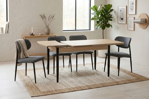 LARA POLO MUTFAK MASA TAKIMI, MEŞE SİYAH, 80X130