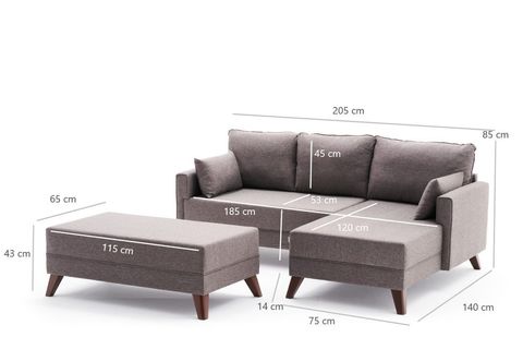 BELLA SOFT MİNİ KÖŞE KOLTUK, KAHVE, SAĞ KÖŞE