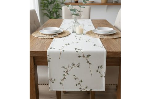 DOĞAL SADELİK PAMUKLU MASA RUNNER, 0051 50X150
