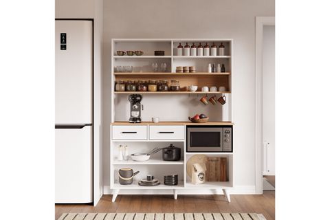 LAVO ÇOK AMAÇLI KAHVE KÖŞESİ DOLABI, 7 KAPAKLI 2 ÇEKMECELİ