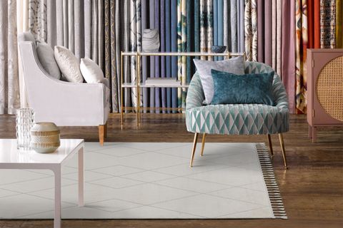 EKO HALI URBAN URB 02 BEYAZ ETNİK HAV TOZ VERMEZ YUMUŞAK KESME YOLLUK HALI 100X200