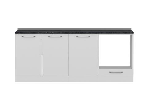 MİNAR 200 CM MUTFAK DOLABI BEYAZ 200-B6-ALT MODÜL
