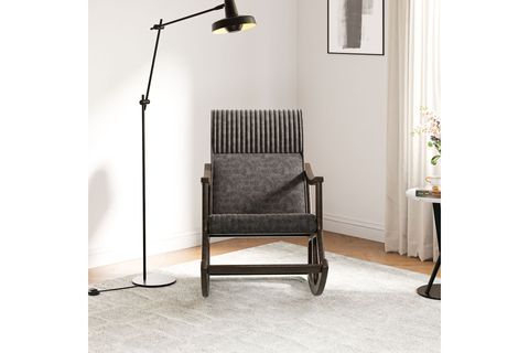 COZY PLUS SALLANAN SANDALYE, GRİ MİNDER, CEVİZ AYAK