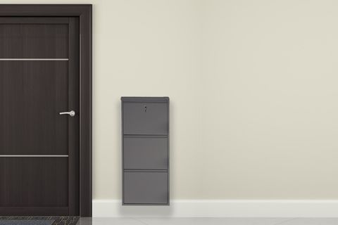 KİLİTLİ METAL AYAKKABILIK, 3 BÖLMELİ, ANTRASİT