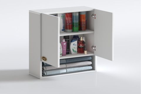 BAKUNİN ÜST BANYO DOLABI, BEYAZ