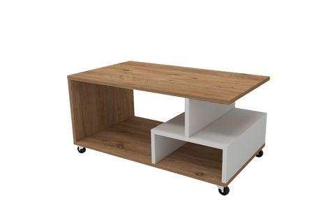 SULTAN TEKERLİ ORTA SEHPA, ATLANTİK ÇAM, 86,5X50 CM