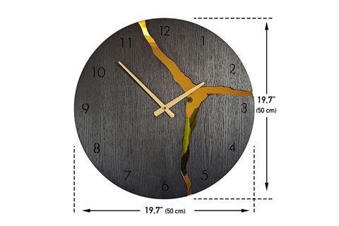 AHŞAP DUVAR SAATİ, SİYAH