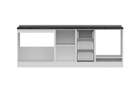 MİNAR 225 CM MUTFAK DOLABI BEYAZ 225-B3-ALT MODÜL
