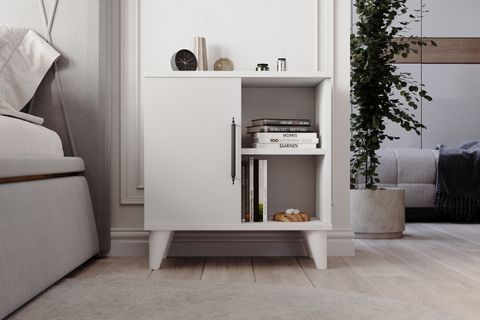 ROSE KOMODİN, MAT BEYAZ, 3 BÖLMELİ