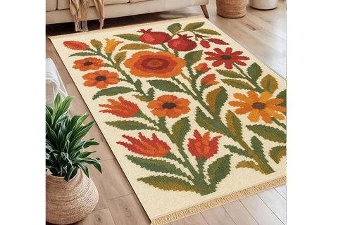 BUKET BASKILI DOKUMA TABAN HALI, 247 YNG, 100X150  CM