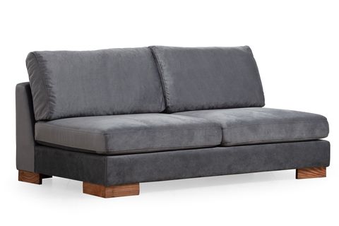 TULİP MODÜLER KÖŞE, KOLSUZ ÜÇLÜ MODÜL, GRİ