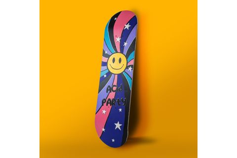 ACID PARTY KAYKAY EL YAPIMI AHŞAP DUVAR DEKORU