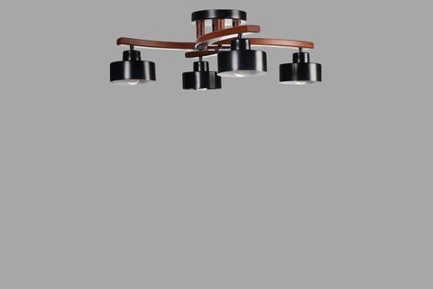 WESTON DÖRTLÜ CEVİZ METAL BAŞLIKLI PLOFONYER AVİZE