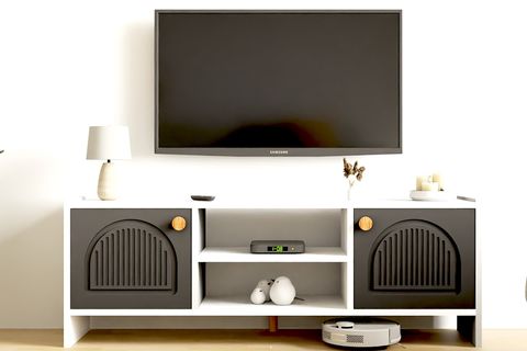 MOLDE BOHEM TV SEHPASI, BEYAZ, ANTRASİT KAPAKLI