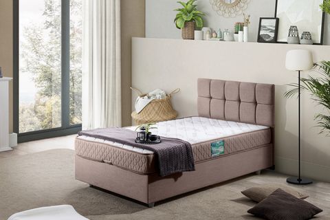 PARİS BAZA BAŞLIK LETTO YATAK SETİ, KAHVERENGİ, 90X200