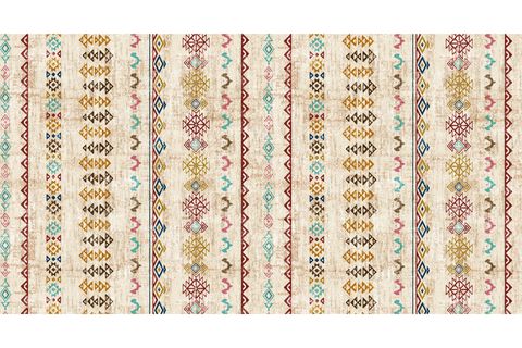 KIVIRCIK HALI YIKANABİLİR PAMUK DOKUMA TABAN YUVARLAK SAÇAKLI KİLİM 150X150 DAİRE İS-707