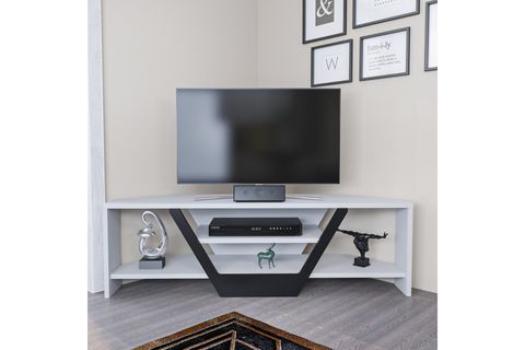 DECOROTİKA SARES TV ÜNİTESİ, BEYAZ SİYAH