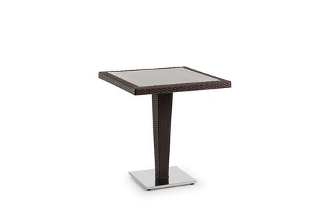 TİLİA ALFA 2 KİŞİLİK CAMLI MASA SANDALYE TAKIMI BAHÇE BALKON SETİ WENGE