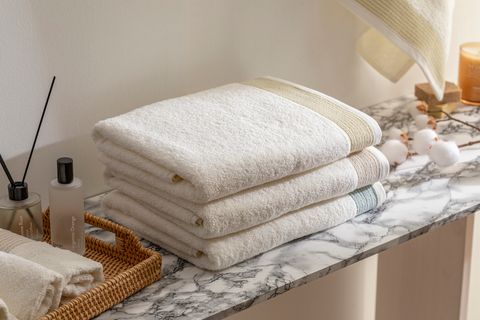 LUNA BORDÜRLÜ BANYO HAVLUSU,MAVİ,70X140