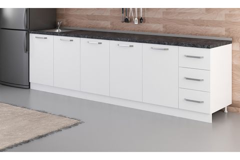 MİNAR 290 CM MUTFAK DOLABI BEYAZ 290-B2-ALT MODÜL