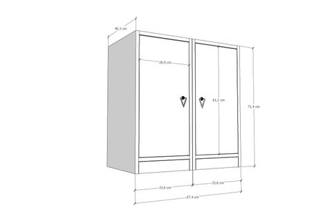 YUSUF KOMODİN, 2 KAPAKLI VE BAZA AYAKLI, NRG-KMD-1009