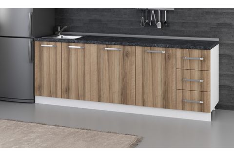 MİNAR 230 CM MUTFAK DOLABI BEYAZ DORE 230-D1-ALT MODÜL