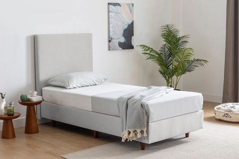 LUNA MILKY SABİT BAZA VE BAŞLIK, AÇIK GRİ, 100X200