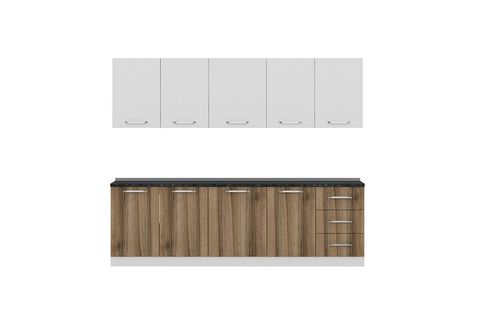 MİNAR DEFNE 260 CM MUTFAK DOLABI BEYAZ DORE 260-D2