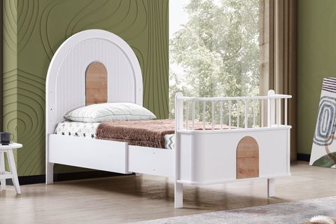 VENÜS BÜYÜYEN BEŞİK 90X130 VENÜS KARYOLA 90X190, BEYAZ CEVİZ