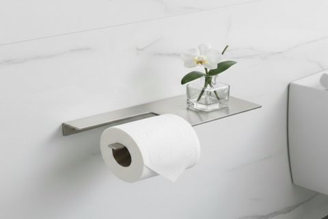 PASLANMAZ ÇELİK RAFLI TUVALET KAĞITLIK, GÜMÜŞ GRİ, 20102 CM