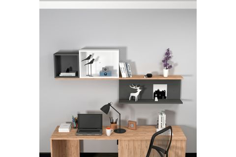 ARNETTİ AKSER GENÇ ODASI TAKIMI, ATLANTİK ÇAM ANTRASİT, 6 KAPAKLI