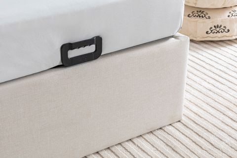 LUNA TOTE BAZA BAŞLIK YATAK SETİ, KREM, 100X200