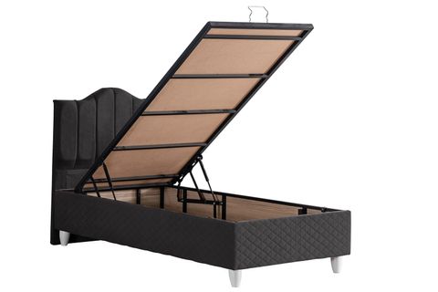 TREND BAZA BAŞLIK VE LETTO YATAK SETİ, ANTRASİT GRİ, 90X190