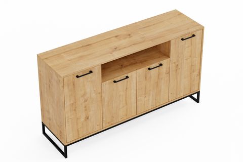 FURMET MODÜLER YUKON KONSOL, SAFİR MEŞE, 4 KAPAKLI