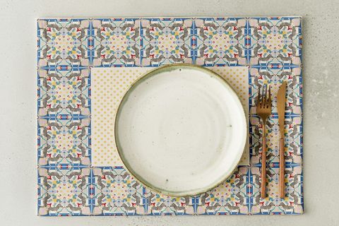 ÇAĞDAŞ AFRİKA PAMUKLU DÖRT ADET AMERİKAN SERVİSİ