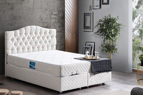 ZÜMRÜT NEW BAZA BAŞLIK VE ORTHOSOFT YATAK SETİ, KREM, 90X190
