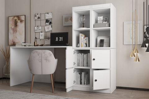 EVA ÇALIŞMA MASASI, 8 RAFLI 4 KAPAKLI