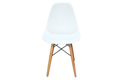 WOODESK AHŞAP AYAKLI SANDALYE, BEYAZ, 2 ADET