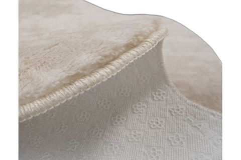 MY EVİLLA POST PELUŞ HALI, JEL TABANLI, KREM, 80X80