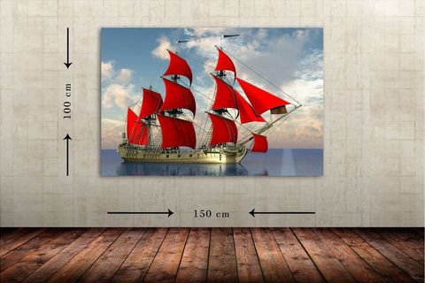 RED SAİL DEV BOYUT CANVAS TABLO 100X150