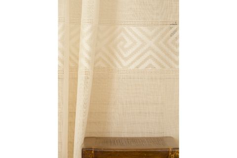 MASSARELLİ VRC DESEN KETEN SIK PİLE TÜL PERDE, KREM, 250X260